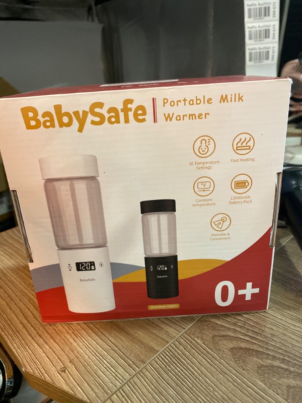 Photo 1 of MUTIGOM Portable Bottle Warmer, Fast Baby Bottle Warmer Milk Warmer with 11OZ Bottle, Rechargeable Travel Bottle Warmer for Most Bottles, Water Warmer for Baby Formula Breastmilk
