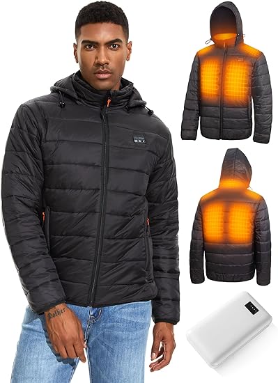 Photo 1 of JS LifeStyle Heated Jackets for Men with 16000mAh Battery Pack Included, 7 Heating Zones Coats Hoodie, Self Heating Jacket
