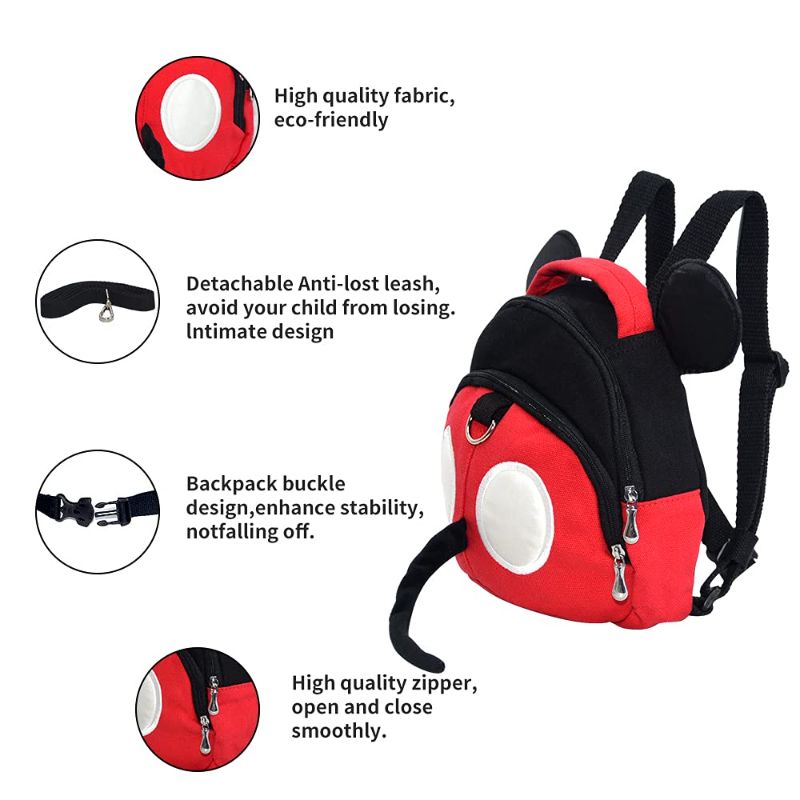 Photo 3 of Baby Anti-Lost Harness, Yimidear Purified Cotton Toddler Safety Leash for Babies & Kids Boys and Girls (Red)
