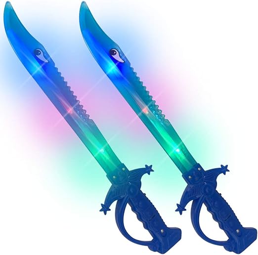Photo 1 of ArtCreativity Light Up Shark Sword for Kids, Halloween Costume Toy with Flashing LEDs, Gift for Boys & Girls
