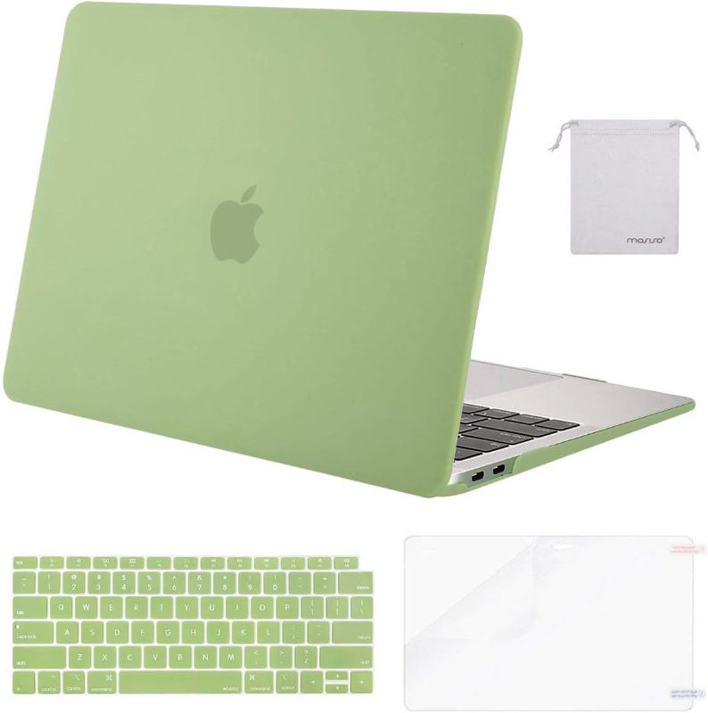 Photo 1 of MOSISO Compatible with MacBook Air 13 inch Case 2022, 2021-2018 Release A2337 M1 A2179 A1932 Retina Display Touch ID, Plastic Hard Shell&Keyboard Cover&Screen Protector&Storage Bag, Chartreuse
