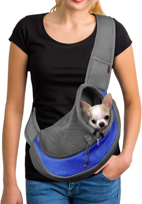 Photo 1 of YUDODO Pet Dog Sling Carrier Breathable Mesh Travel Safe Sling Bag Carrier for Dogs Cats

