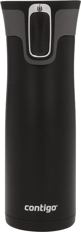 Photo 1 of Contigo West Loop Stainless Steel Vacuum-Insulated Travel Mug with Spill-Proof Lid, Keeps Drinks Hot up to 5 Hours and Cold up to 12 Hours, 20oz Matte Black
