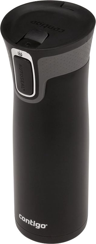 Photo 2 of Contigo West Loop Stainless Steel Vacuum-Insulated Travel Mug with Spill-Proof Lid, Keeps Drinks Hot up to 5 Hours and Cold up to 12 Hours, 20oz Matte Black

