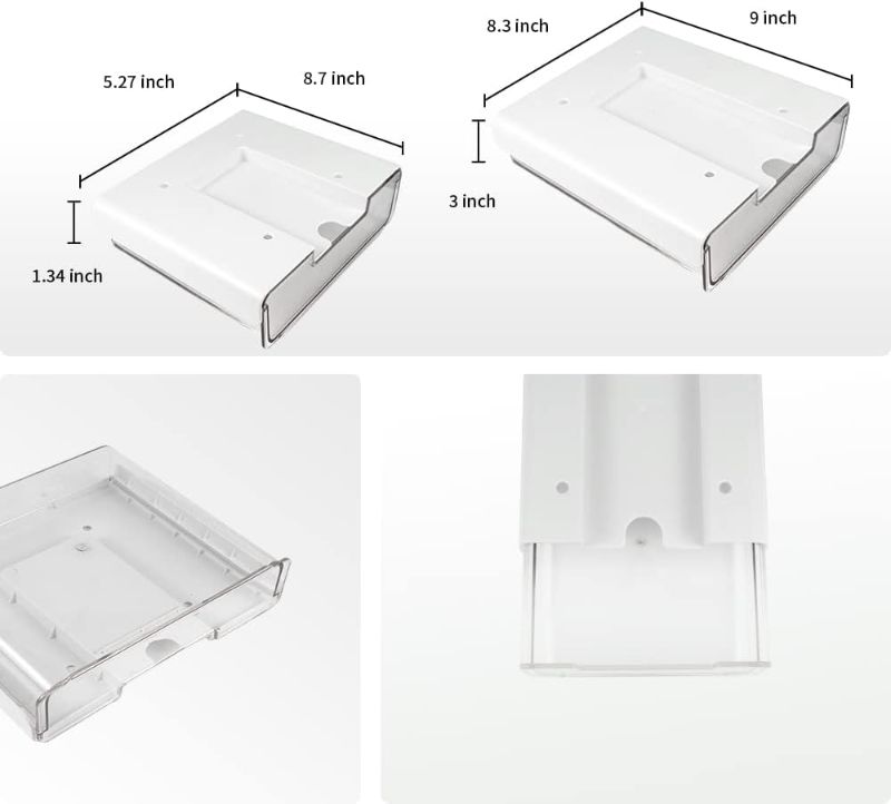 Photo 2 of YOOUSOO Large Under Desk Drawer,2 Packs Self-Adhesive Under Desk Storage Organizer,Hidden Desk Drawer Slide-out,Attachable Pen Holder for Office Home School Kitchen
