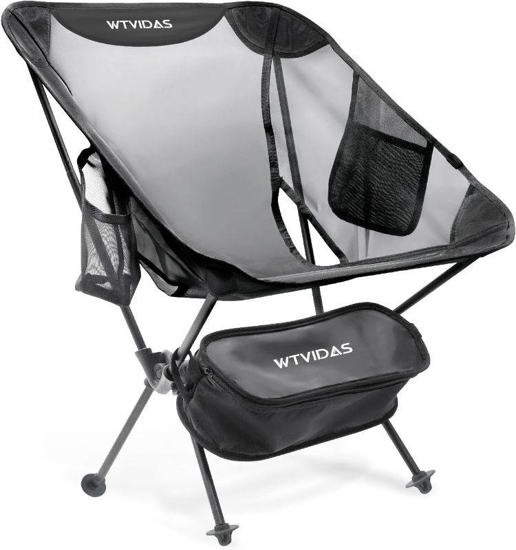 Photo 1 of WTVIDAS Ultra Lightweight Portable Camping Chair,Backpacking Chair,Folding Lawn Chairs Full Breathable Mesh,Ultralight Compact Aluminum Camp Chairs for Travel and Outdoor
