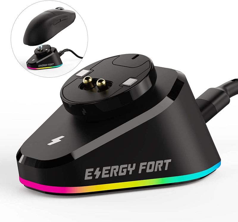 Photo 1 of Razer Mouse Charging Dock Compatible with Razer Mouse/Logitech G PRO X Superlight 2,G502/G502X Lightspeed,G903 Lightspeed Wireless Gaming Mice Logitech Mouse Charging Station with RGB Lights
