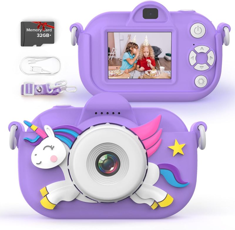Photo 1 of MKQ Kids Camera Toddler Camera for Girls Boys, 3-12 Year Old Girl Boy Gifts Kid Camera Toys, 1080P HD Kids Digital Video Cameras for Toddler, Child Camera for 3 4 5 6 7 8 9 10 11 12 Years Old Kids
