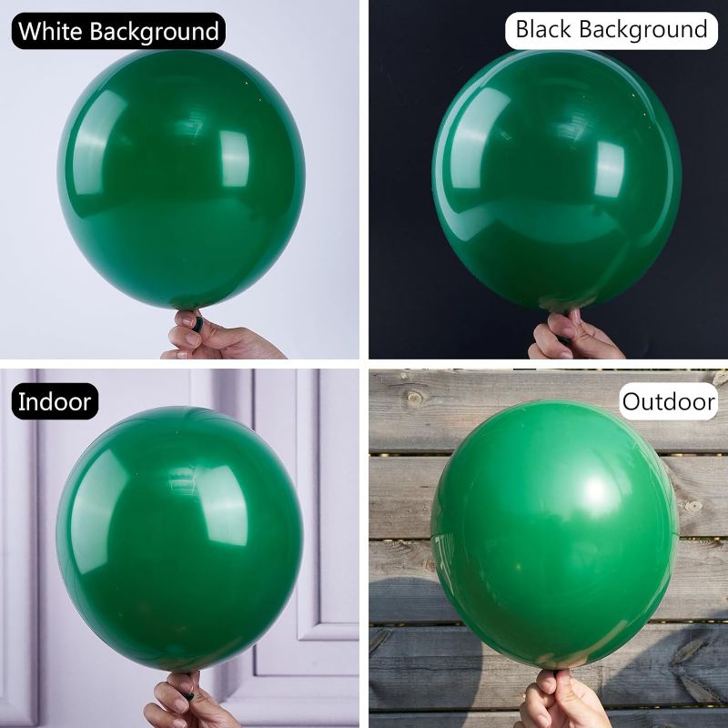Photo 3 of PartyWoo Hunter Green Balloons, 127 pcs Dark Green Balloons Different Sizes Pack of 36 Inch 18 Inch 12 Inch 10 Inch 5 Inch Deep Green Balloons for Balloon Garland Arch as Party Decorations, Green-Y56

