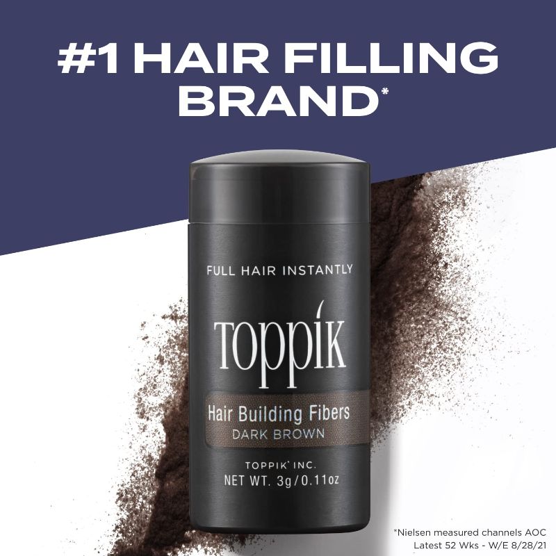 Photo 2 of Toppik Hair Building Fibers, 12g Fill In Fine or Thinning Hair Instantly Thicker, Fuller Looking Hair 9 Shades for Men & Women
