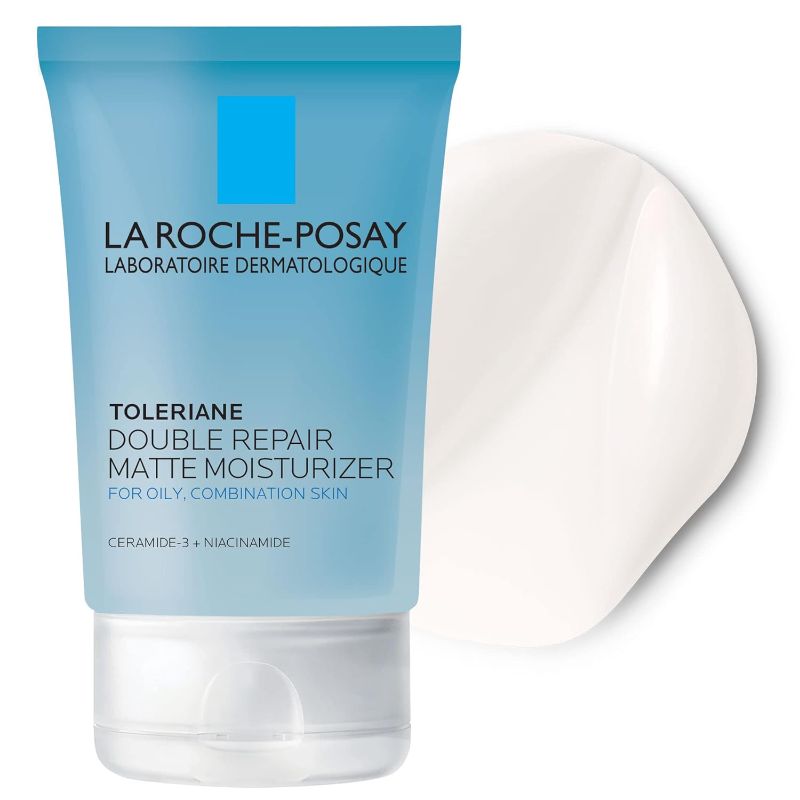 Photo 1 of La Roche-Posay Matte Face Moisturizer, Daily Gel Moisturizer and Cleanser for Oily Skin Control with Niacinamide/Non-Comedogenic
