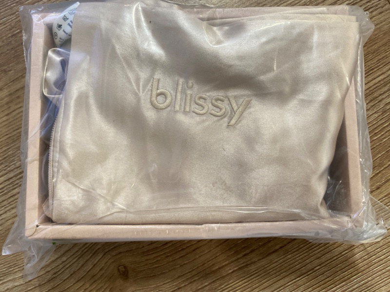 Photo 2 of Blissy Silk Pillowcase - 100% Pure Mulberry Silk - 22 Momme 6A High-Grade Fibers - Silk Pillow Cover for Hair & Skin - Regular, Queen & King with Hidden Zipper (Standard, Pink)
