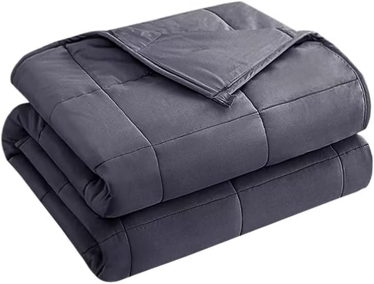 Photo 1 of yescool Weighted Blanket for Adults (20 lbs, 60” x 80”, Grey) Cooling Heavy Blanket for Sleeping Perfect for 190-210 lbs, Queen Size Breathable Blanket with Premium Glass Bead, Machine Washable
