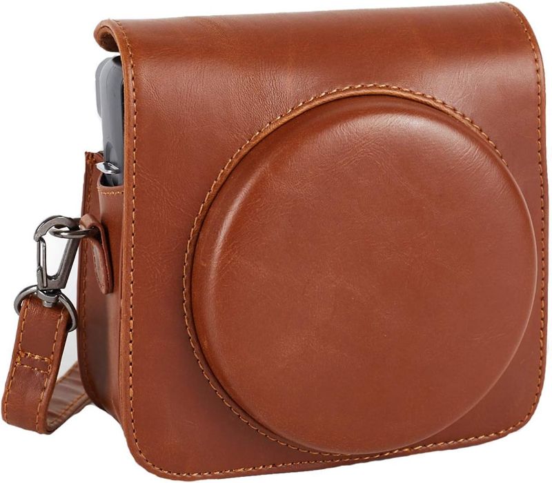 Photo 1 of Phetium Protective Case Compatible with Fujifilm Instax Square SQ6 Instant Film Camera, Soft PU Leather Bag with Adjustable Shoulder Strap (Brown)
