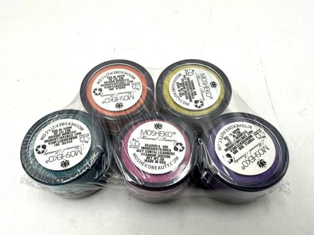 Photo 2 of 5 Pack of Mineral Eyeshadows Including Static Dahlia Scabiosa Yarrow and Purple Iris Colors New