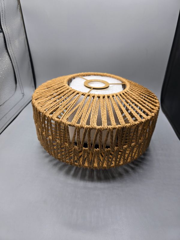 Photo 1 of HUISHU Boho Flsuh Mount Ceiling Light,Mini Ratten Ceiling Light Fixture,Hand Woven Wicker Small Chandelier for Hallway Bedroom Kitchen Entryway Living Room