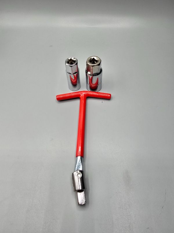 Photo 1 of AUTOKAY Spark Plug Socket Wrench T-Handle 16mm 5/8 Inch and 21mm 13/16 Inch Removal Tool Fits for motorcycles, lawn mowers and small motor vehicles, etc.