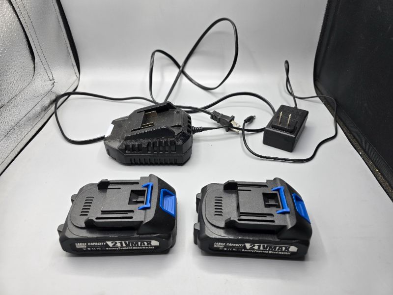 Photo 1 of 2pk 21 V Max Lithium Ion Battery With Charging Blocks