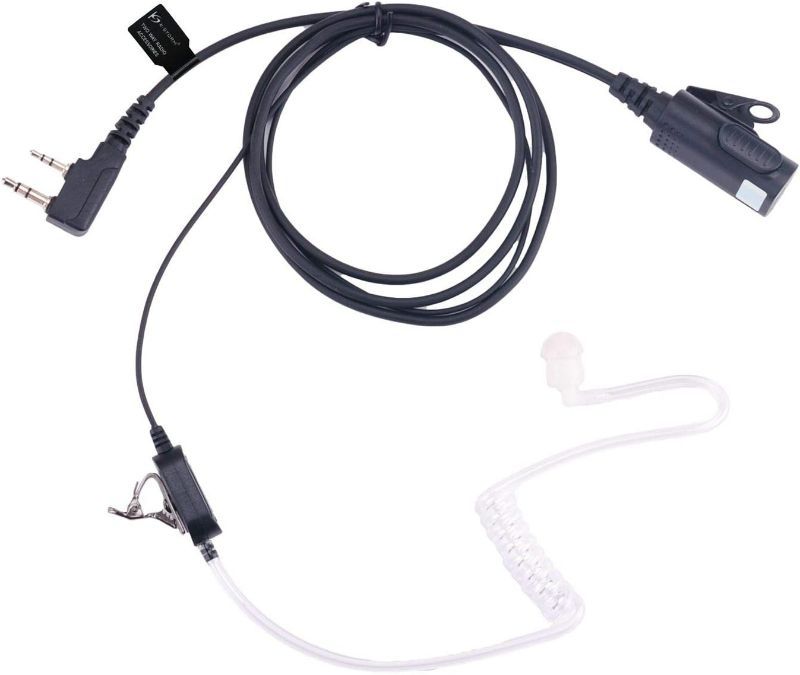Photo 2 of Surveillance Headset Acoustic Tube Earpiece with MIC Compatible with Kenwood Two Way Radio