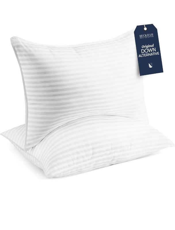 Photo 1 of Beckham Hotel Collection Bed Pillows Standard / Queen Size Set of 2 - Down Alternative Bedding Gel Cooling Pillow for Back, Stomach or Side Sleepers