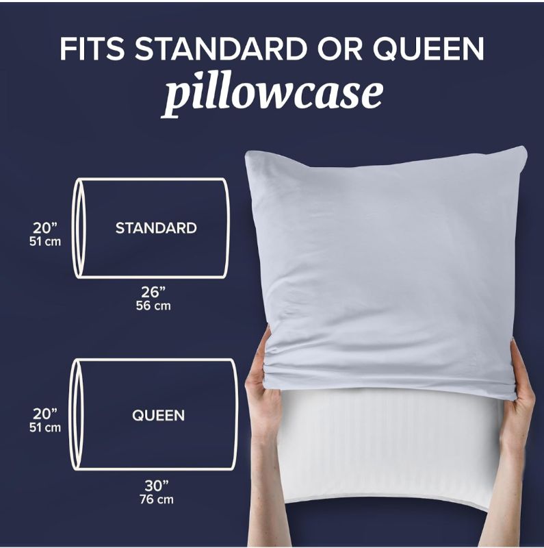 Photo 3 of Beckham Hotel Collection Bed Pillows Standard / Queen Size Set of 2 - Down Alternative Bedding Gel Cooling Pillow for Back, Stomach or Side Sleepers