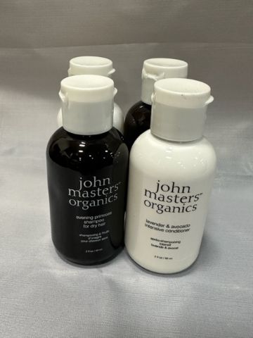 Photo 1 of John Masters Organics Travel Shampoo and Conditioner Bundle Evening Primrose Shampoo for Dry Hair Lavender and Avocado Intensive Conditioner New 