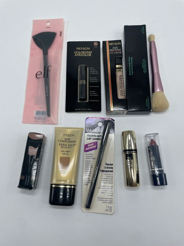 Photo 1 of Miscellaneous variety brand name cosmetics including (Maybelline, Revlon, It style, E.L.F,  & discontinued makeup products)