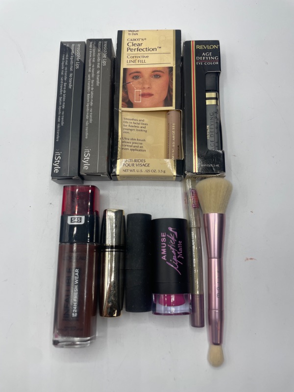 Photo 2 of Miscellaneous variety makeup brand Name cosmetics including ( Cabot's, Amuse ,Revlon ,It Style & DISCONTINUED MAKEUP ITEMS)