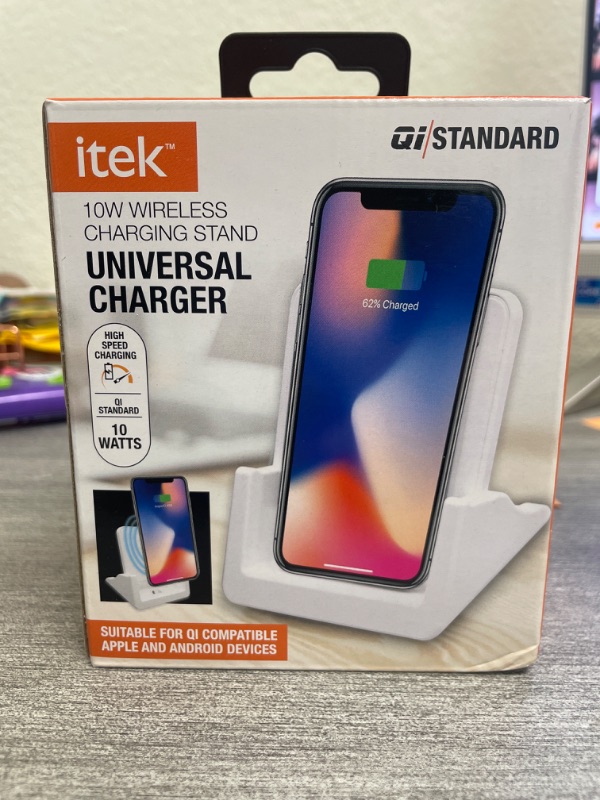 Photo 2 of ITEK 10W WIRELESS CHARGING STAND UNIVERSAL CHARGER NEW 