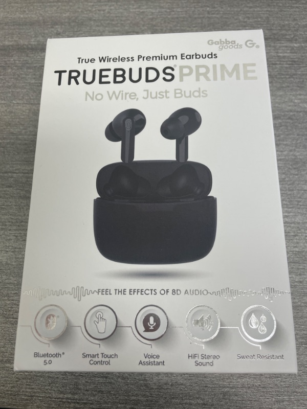 Photo 3 of Gabba Goods Truebuds Prime True Wireless Earbuds with Charging Case and Smart Touch Control, Voice Assistant, HiFi Stereo Sound, Sweat Resistant
