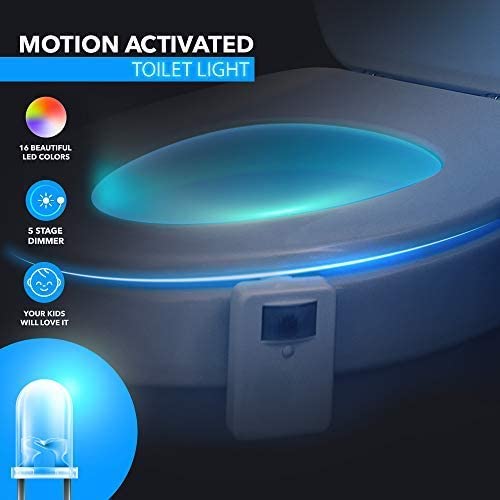 Photo 2 of SONIC IQ Toilet Night Light - Motion Sensor Activated 16-Color LED Bowl Light for Bathroom Decor, Cool Fun Gadget Stocking Stuffer, Funny Gift Item for Dad, Teens, Kids, Men and Women

