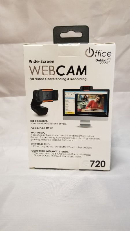 Photo 4 of GABBA GOODS Wide-Screen Web Cam G720 Built in MIc Universal Clip Usb Plugin Compatible With Windows Mac Os and Android 
