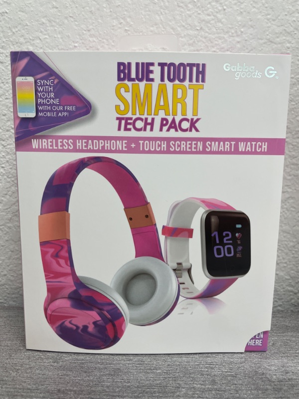 Photo 1 of Gabba goods Bluetooth smart tech pack pink swirl watch and watch new