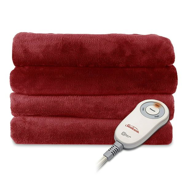 Photo 1 of Sunbeam Electric Microplush Heated Throw
