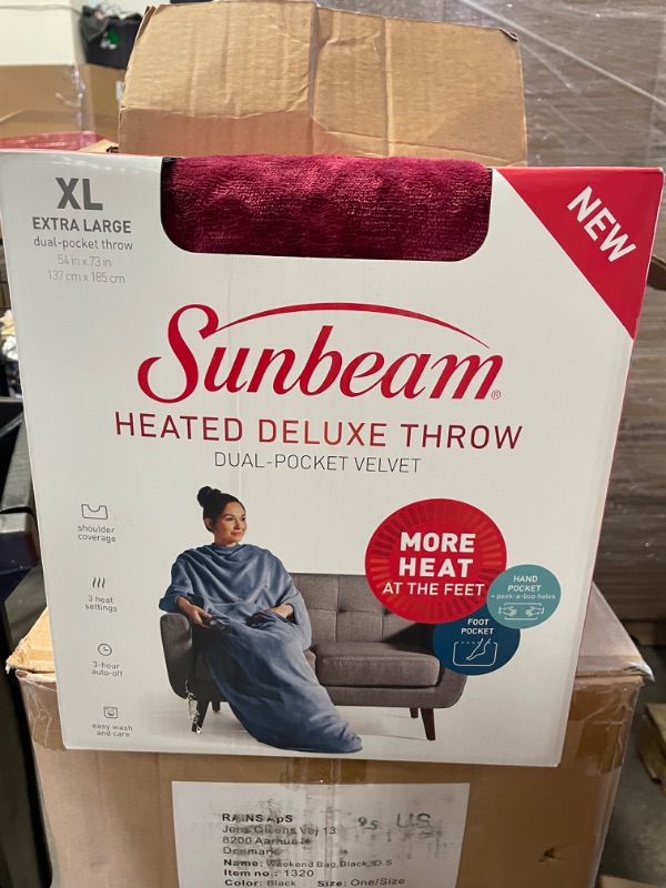 Photo 2 of Sunbeam Electric Microplush Heated Throw
