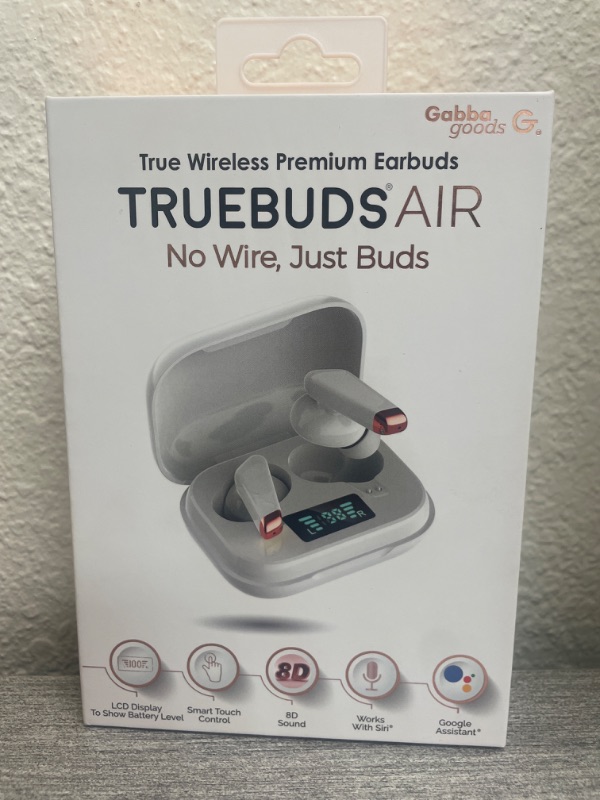 Photo 2 of Gabba Goods Tech Accessories TrueBuds Air with LCD Charging Case - White/Rose Gold, Size One Size - White/ Rose Gold at Nordstrom Rack
