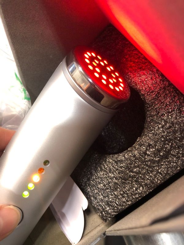 Photo 2 of New Perfectio Facial Device Rejuvenate Skins Appearance and Structure Dual Action Red LED Light Topical Heat Infrared Treatment to All Skin Layers Powerful Anti Wrinkle Helps Skin Cell Production Restores Collagen Fibers New