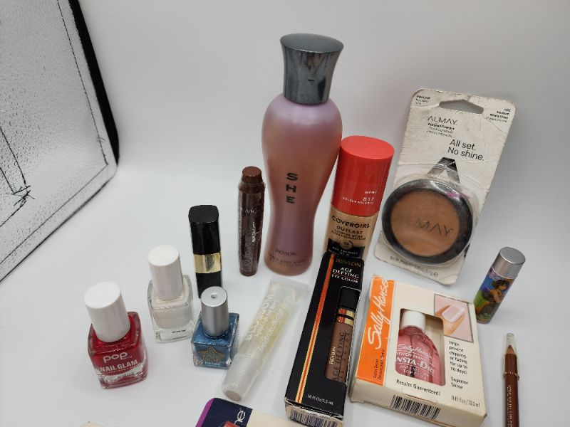 Photo 3 of Miscellaneous Variety Brand Name Cosmetics Including ((Pop, Revlon, Covergirl, Sally Hanson, Maybelline, Jordana, Blossom))  Including Discontinued Makeup Products