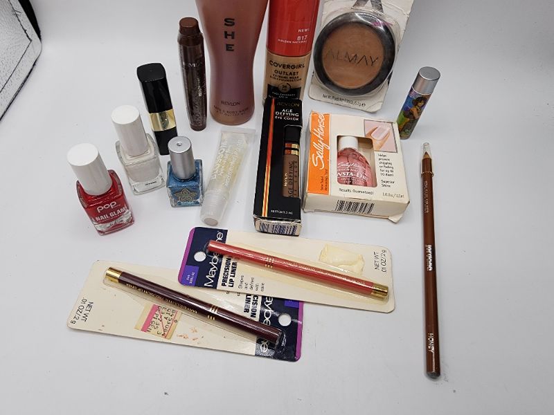 Photo 2 of Miscellaneous Variety Brand Name Cosmetics Including ((Pop, Revlon, Covergirl, Sally Hanson, Maybelline, Jordana, Blossom))  Including Discontinued Makeup Products