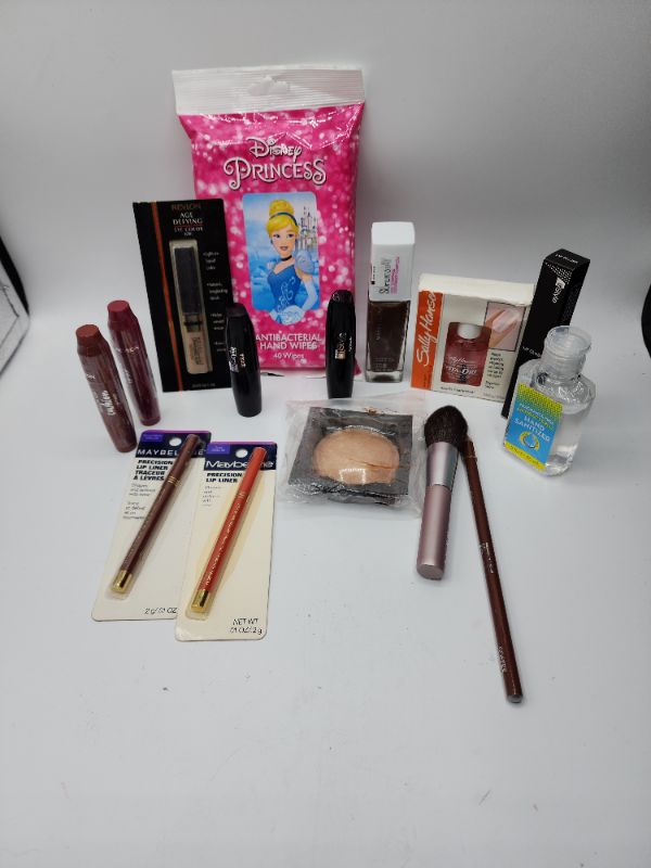 Photo 1 of Miscellaneous Variety Brand Name Cosmetics Including (( Revlon, Maybelline, Sparkle, Mally, Sally Hanson,Jordana)) Including Discontinued Makeup Products 
