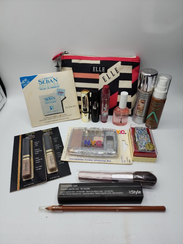 Photo 1 of Miscellaneous Variety Brand Name Cosmetics Including (( Revlon, Almay, Nyc, Mally, Sally Hanson,Jordana, Cabots)) Including Discontinued Makeup Products 