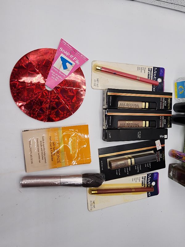 Photo 2 of Miscellaneous Variety Brand Name Cosmetics Including (( Revlon, Maybelline, Loreal, Mally, Sally Hanson)) Including Discontinued Makeup Products 