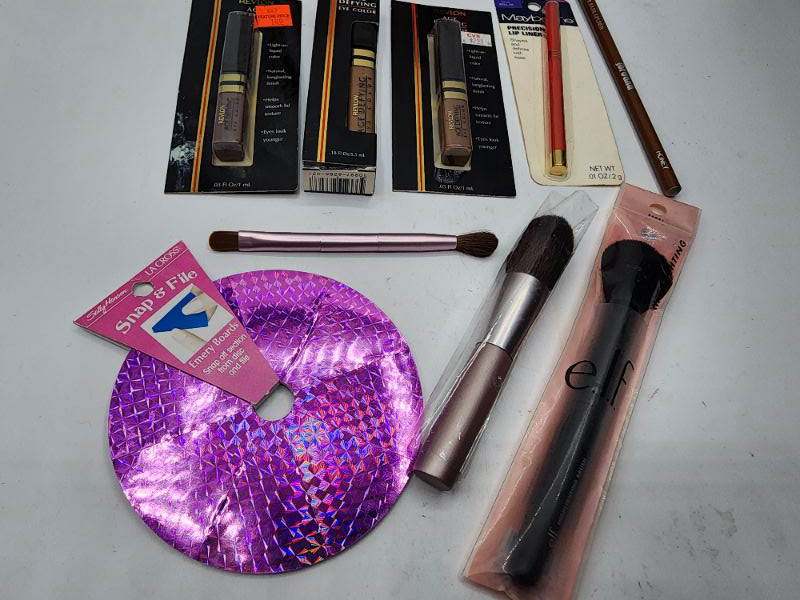 Photo 2 of Miscellaneous Variety Brand Name Cosmetics Including (( Revlon, Maybelline, Tru, Mally, Sally Hanson,Jordana, Elf)) Including Discontinued Makeup Products 