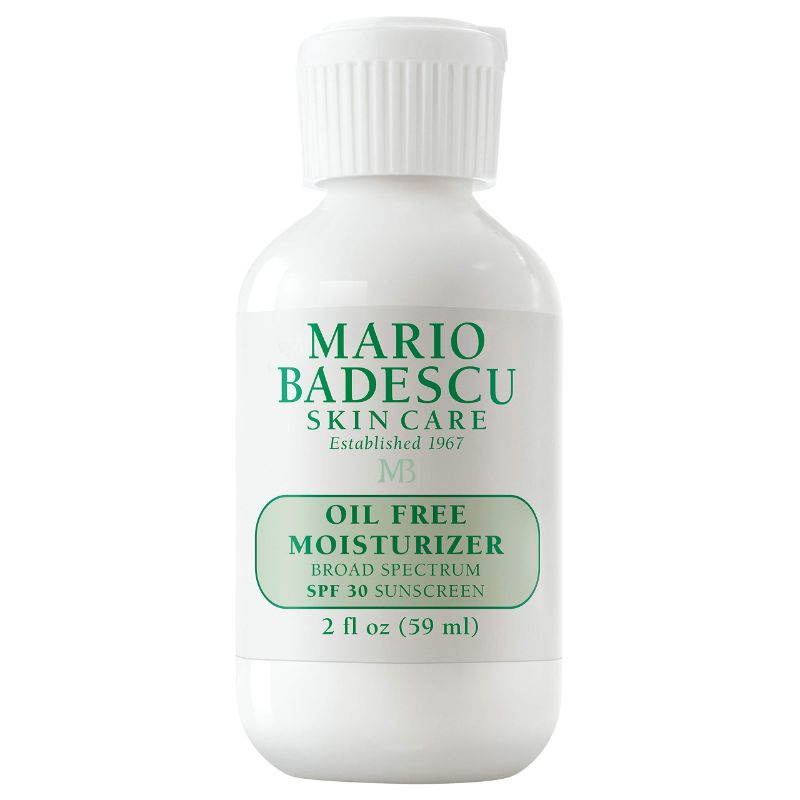 Photo 1 of Mario Badescu Oil Free Moisturizer with Broad Spectrum SPF 17|30 Face Sunscreen for Combination, Oily & Sensitive Skin, Lightweight and Non-Greasy Formula with Green Tea & Aloe Vera, 2 Fl Oz SPF 30