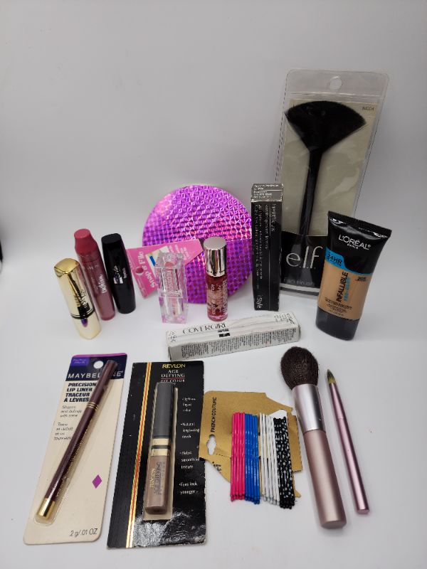 Photo 1 of Miscellaneous Variety Brand Name Cosmetics Including (( Revlon, Elf, Blossom, Sally Hansen, Loreal, Itstyle, Mally, Covergirl)) Including Discontinued Makeup Products 