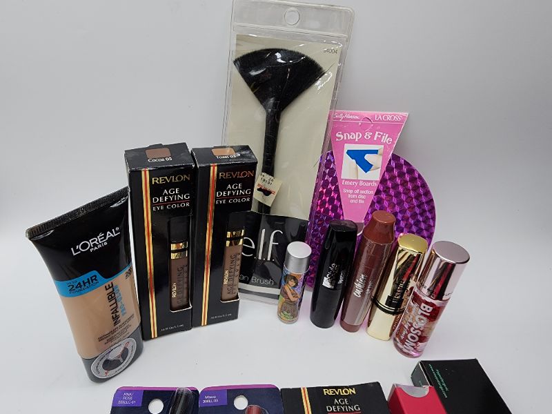 Photo 3 of Miscellaneous Variety Brand Name Cosmetics Including (( Revlon, Elf, Blossom, Sally Hansen, Loreal, Itstyle, Vincent Longo, Mally, Crème Shop)) Including Discontinued Makeup Products 