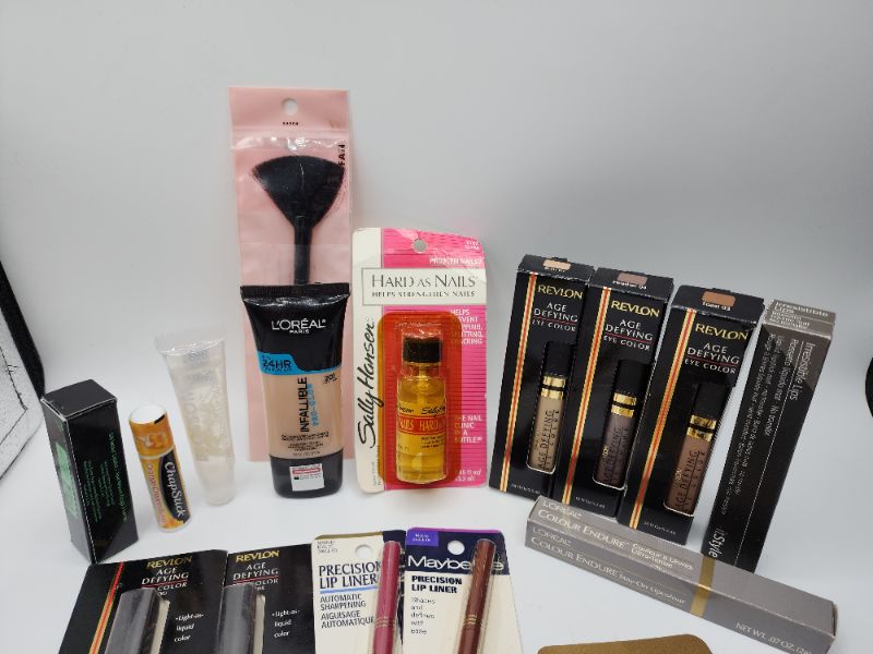 Photo 3 of Miscellaneous Variety Brand Name Cosmetics Including (( Revlon, Elf, Blossom, Sally Hansen, Loreal, Itstyle, Vincent Longo, Mally, Maybelline, Chapstick)) Including Discontinued Makeup Products 