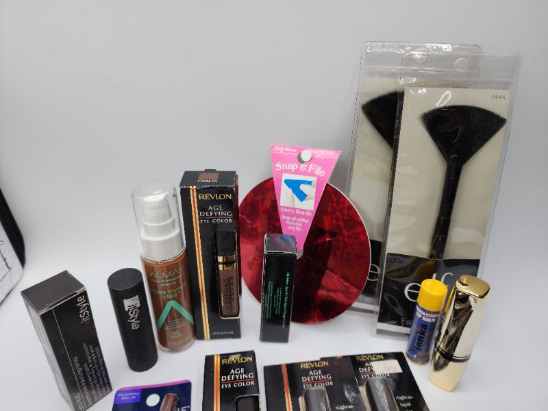 Photo 3 of Miscellaneous Variety Brand Name Cosmetics Including (( Revlon, Elf, Vincent Longo, Sally Hansen, Loreal, Itstyle, Almay)) Including Discontinued Makeup Products 