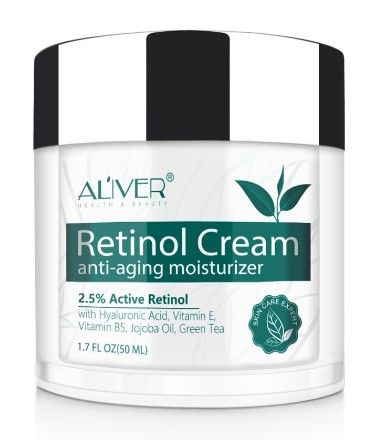 Photo 2 of ALIVER Retinol Cream for Face, Facial Moisturizer with Vitamin E & Hyaluronic Acid for Anti Aging & Wrinkles, Day and Night Face Cream, Retinol Body Lotion for All Skin Types 1.7 fl.oz
