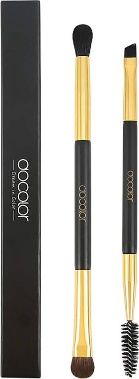 Photo 1 of 2 PACK Docolor Duo Eyebrow Brush, Professional Angled Eye Brow Brush and Spoolie Brush